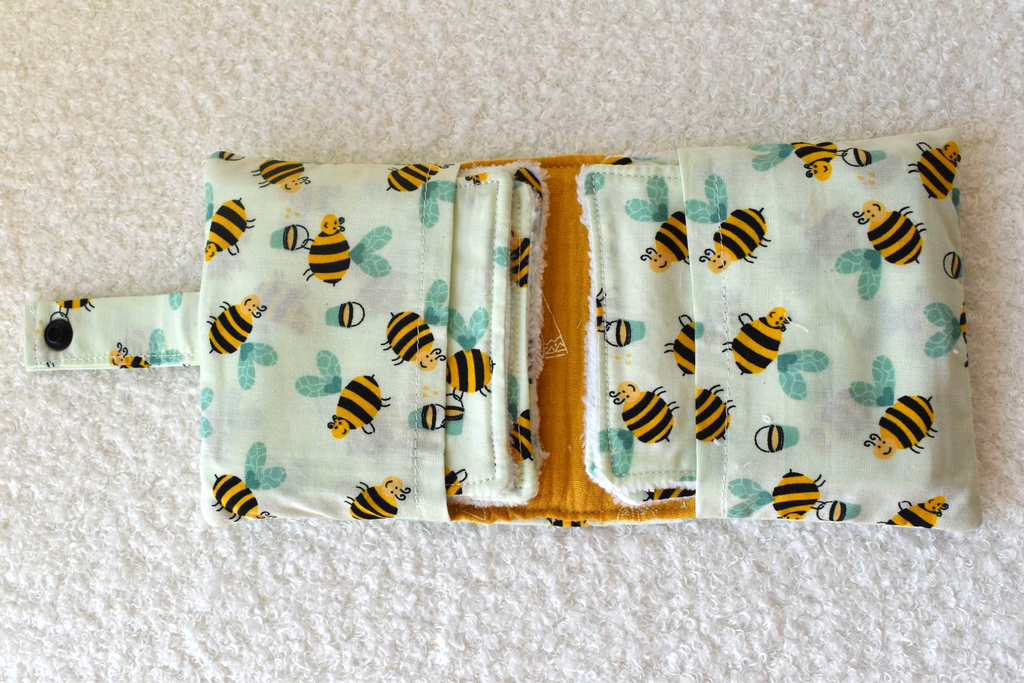 Pochettes à lingettes - motifs abeilles