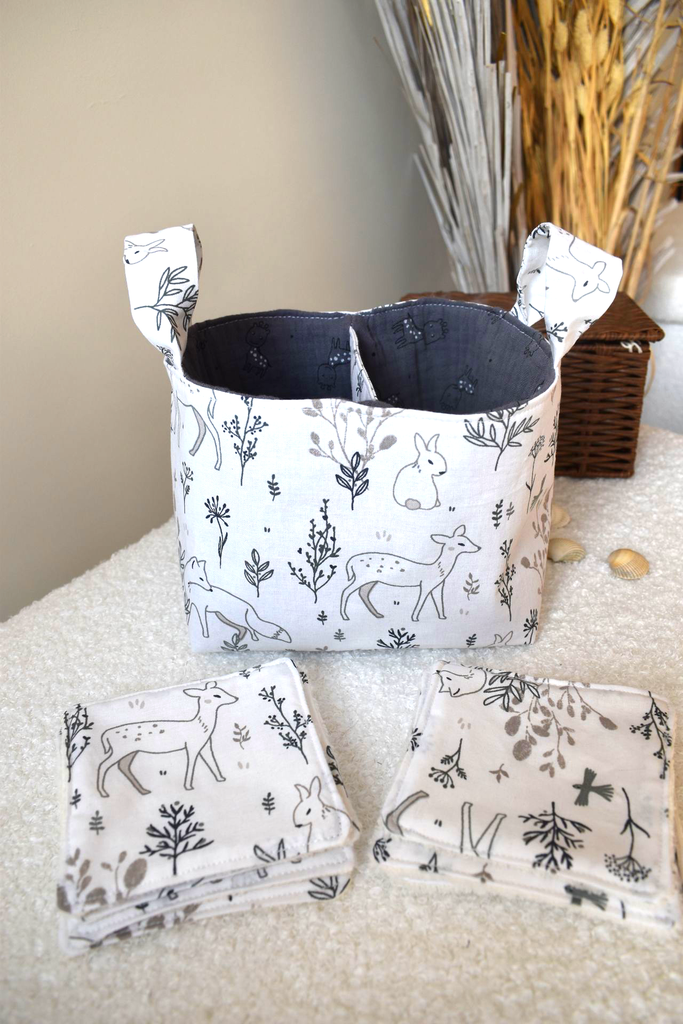 Panière double - motifs animaux