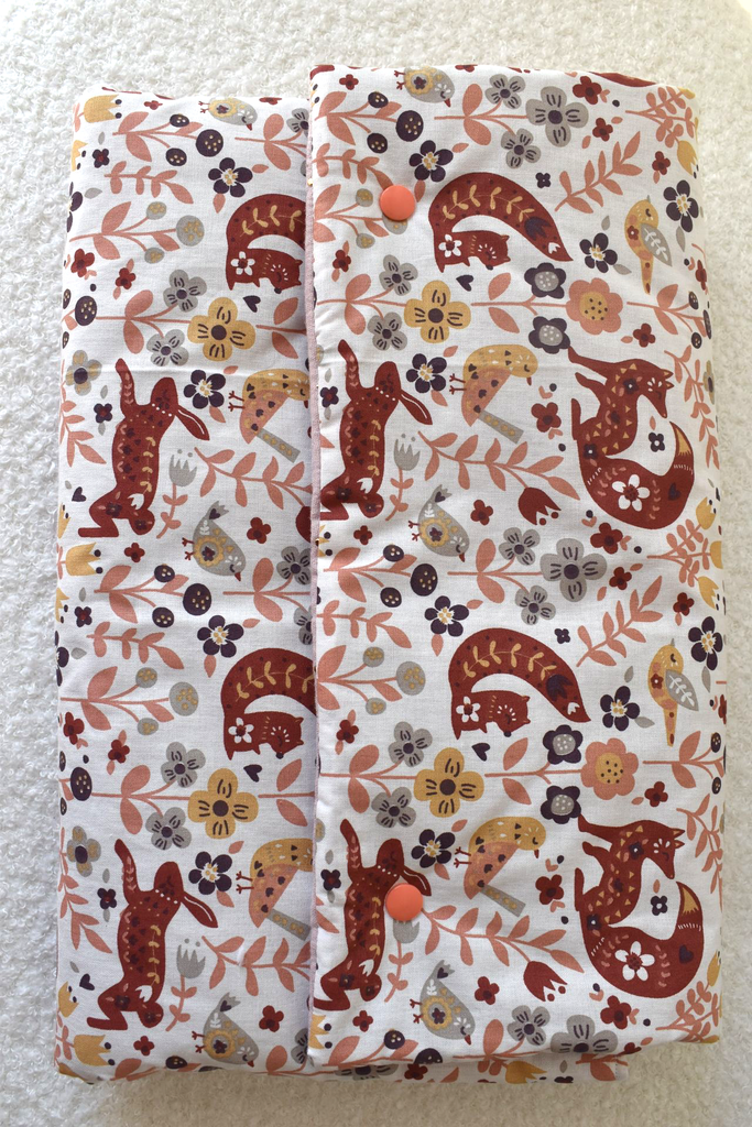 Pochette à langer - motifs renard