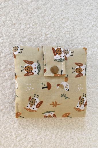 pochette à lingettes - motifs hiboux