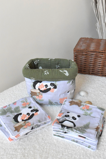 Panière - motifs panda