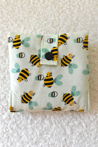 Pochette à lingettes - motifs abeilles